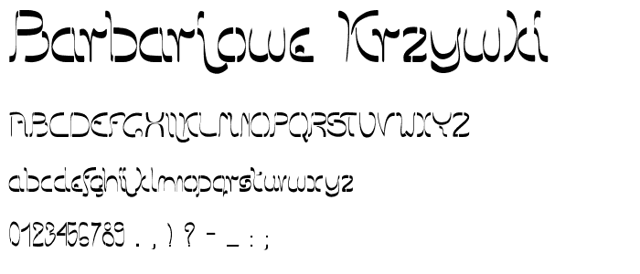 Barbarjowe Krzywki font